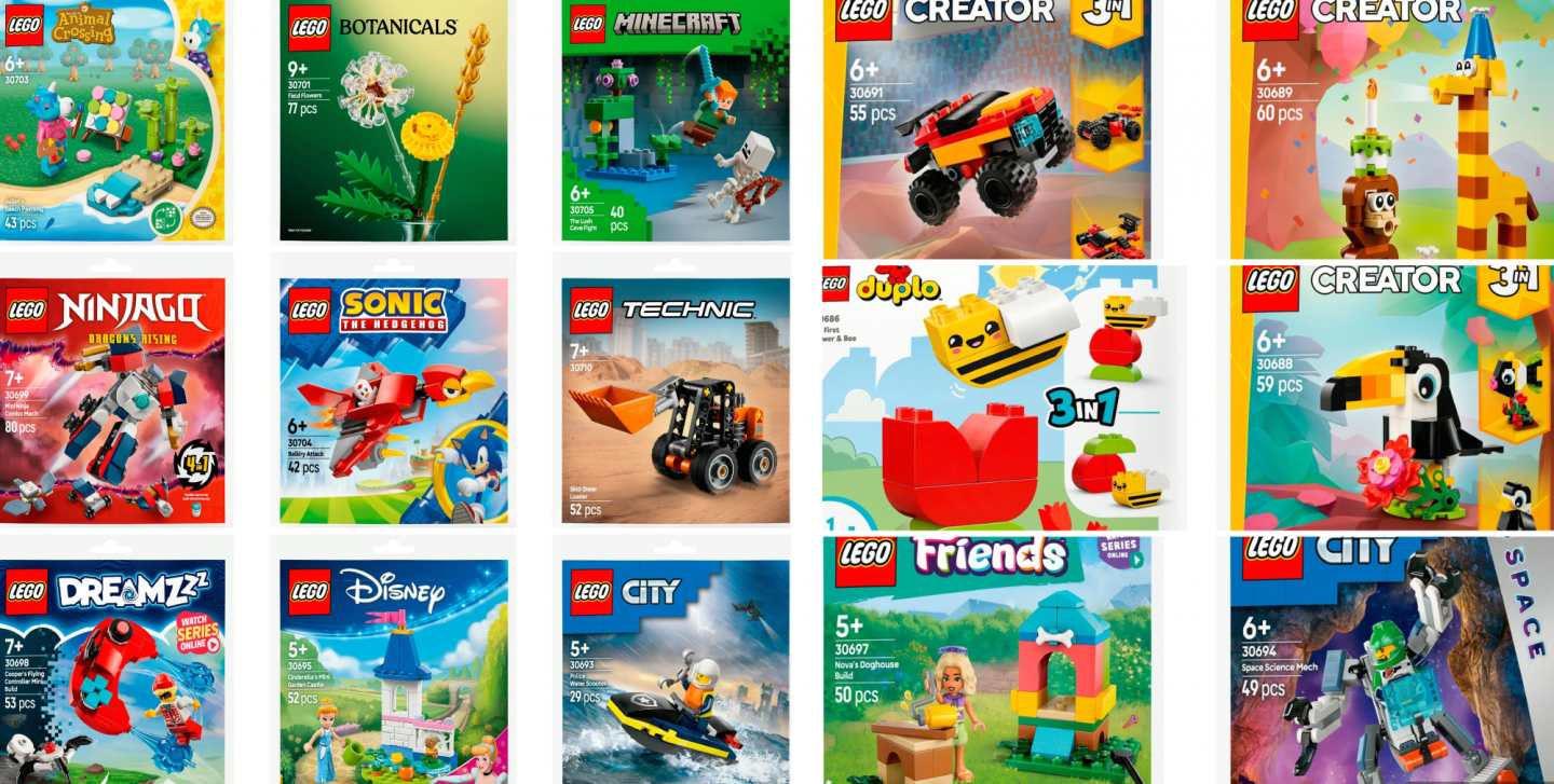 Nieuwe LEGO polybags voor 2025: Een overvloed aan nieuwe sets