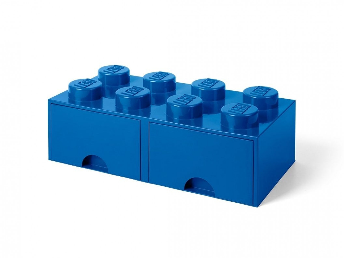 Opbergsteen met 8 noppen en 2 lades – blauw