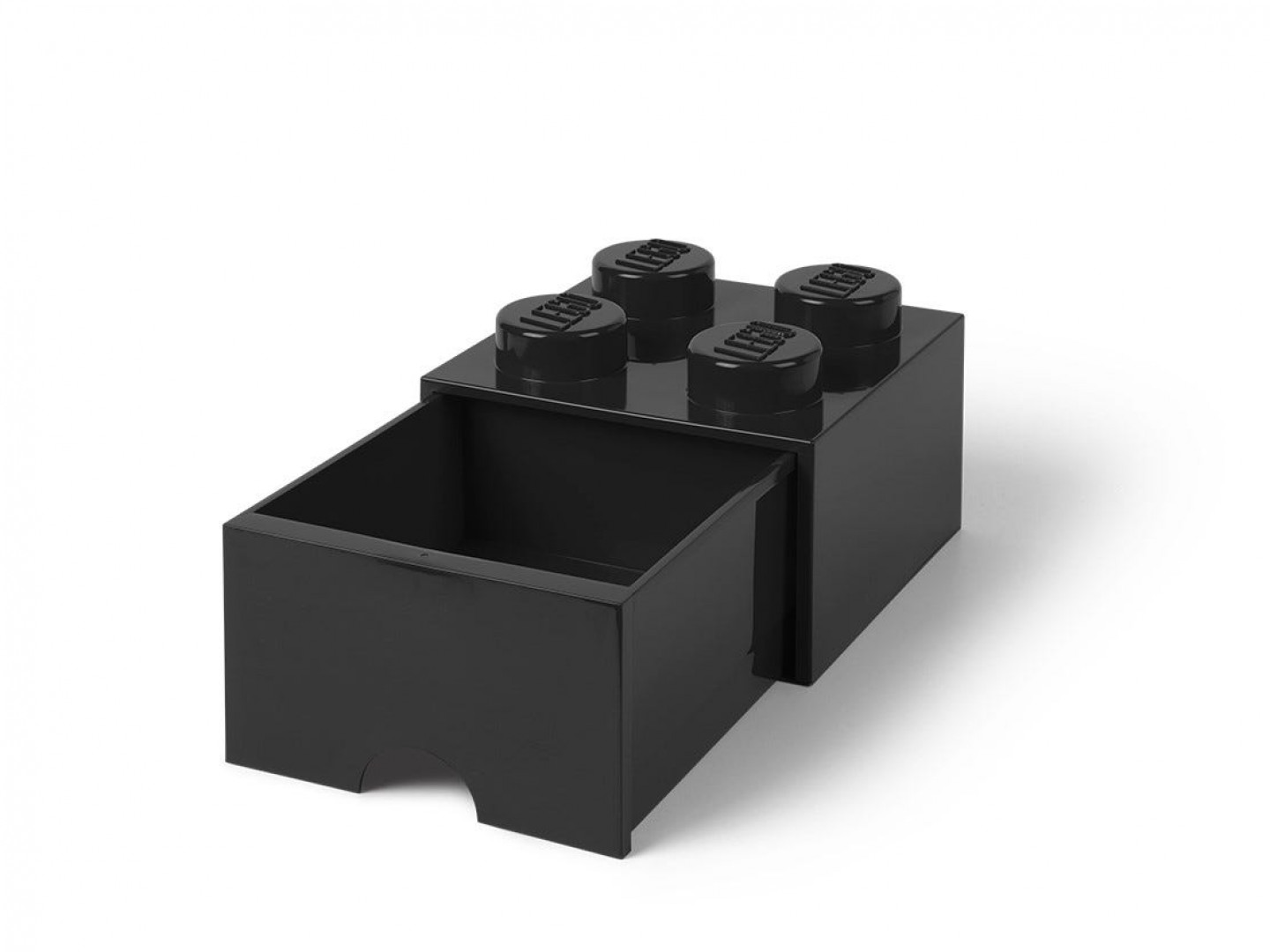 LEGO® Zwarte opslagsteen met 4 noppen en een lade