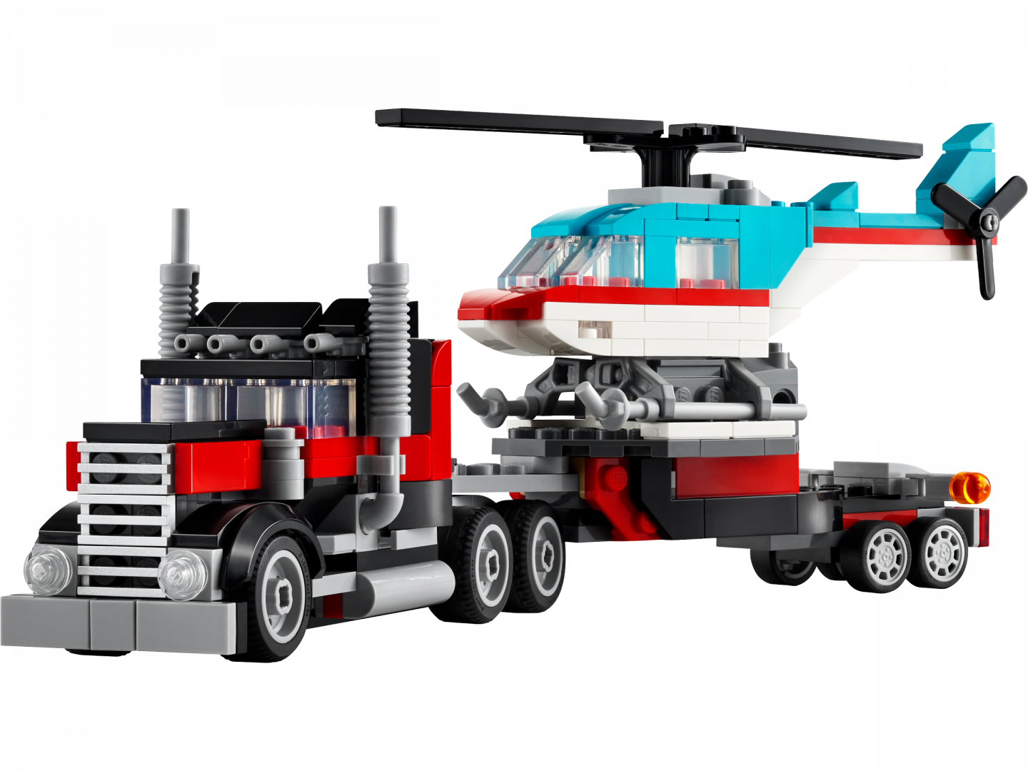 Truck met helikopter