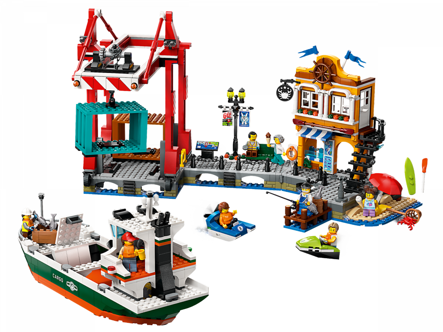 Haven met vrachtschip — Afbeelding 3