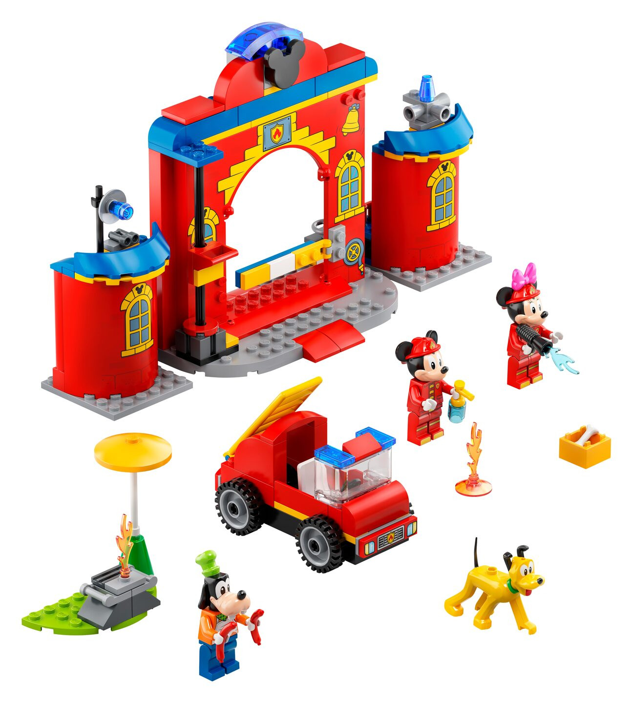 Mickey & Friends brandweerkazerne & auto — Afbeelding 3
