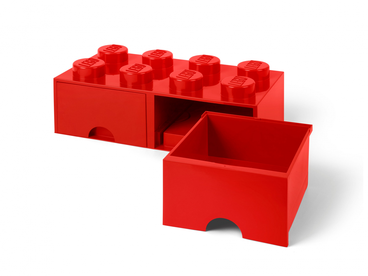 Rode LEGO® opbergsteen met 8 noppen