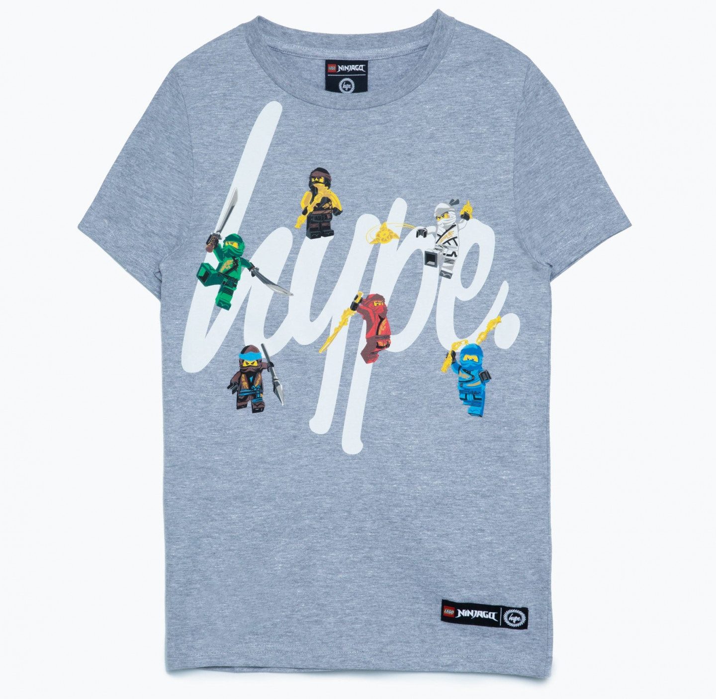 HYPE X LEGO® NINJAGO® grijs teamlogo T-shirt voor volwassenen