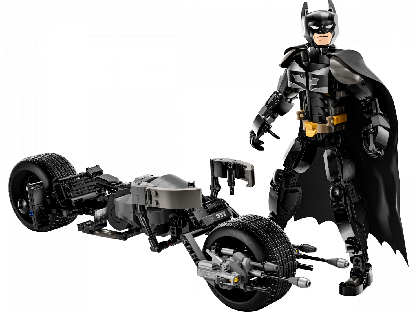 Batman™ bouwfiguur en de Bat-Pod motor