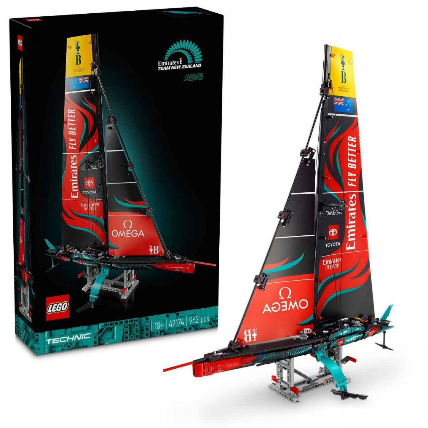 Ontketen de kracht van de zee met de LEGO Technic 42174 Emirates team New Zealand AC75 yacht