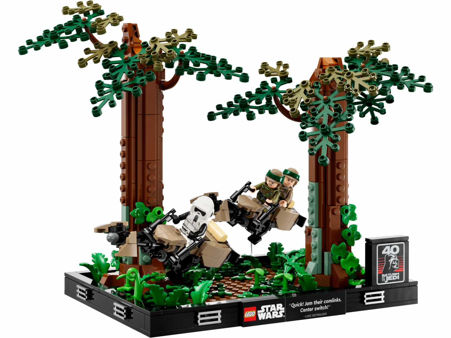 Endor™ speederachtervolging diorama