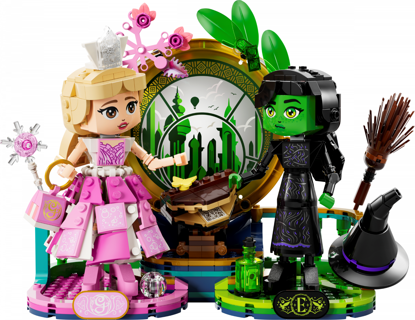 Elphaba en Glinda figuren