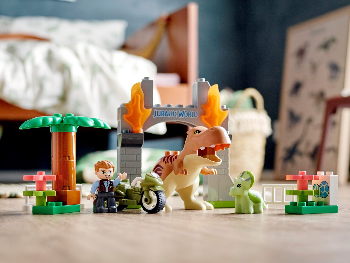 T. rex en Triceratops dinosaurus ontsnapping — Afbeelding 5