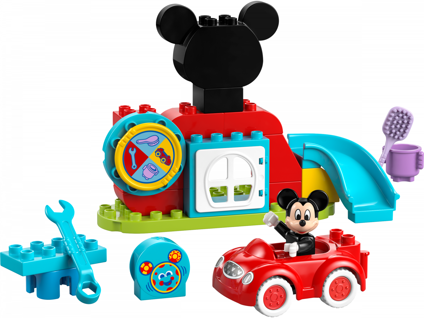 Mickey Mouse clubhuis en auto