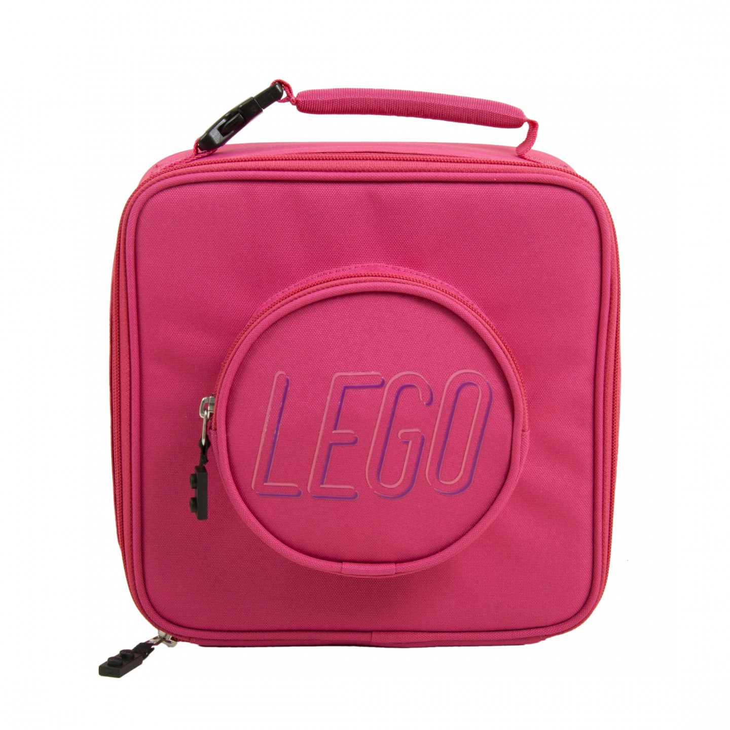 Lunchtas in de vorm van een LEGO® steen - roze