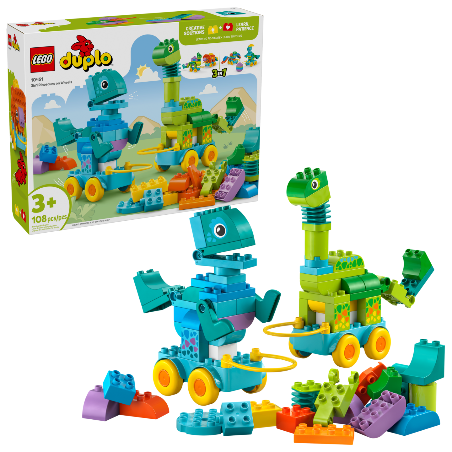 3-in-1 dinosaurussen op wielen — Afbeelding 2