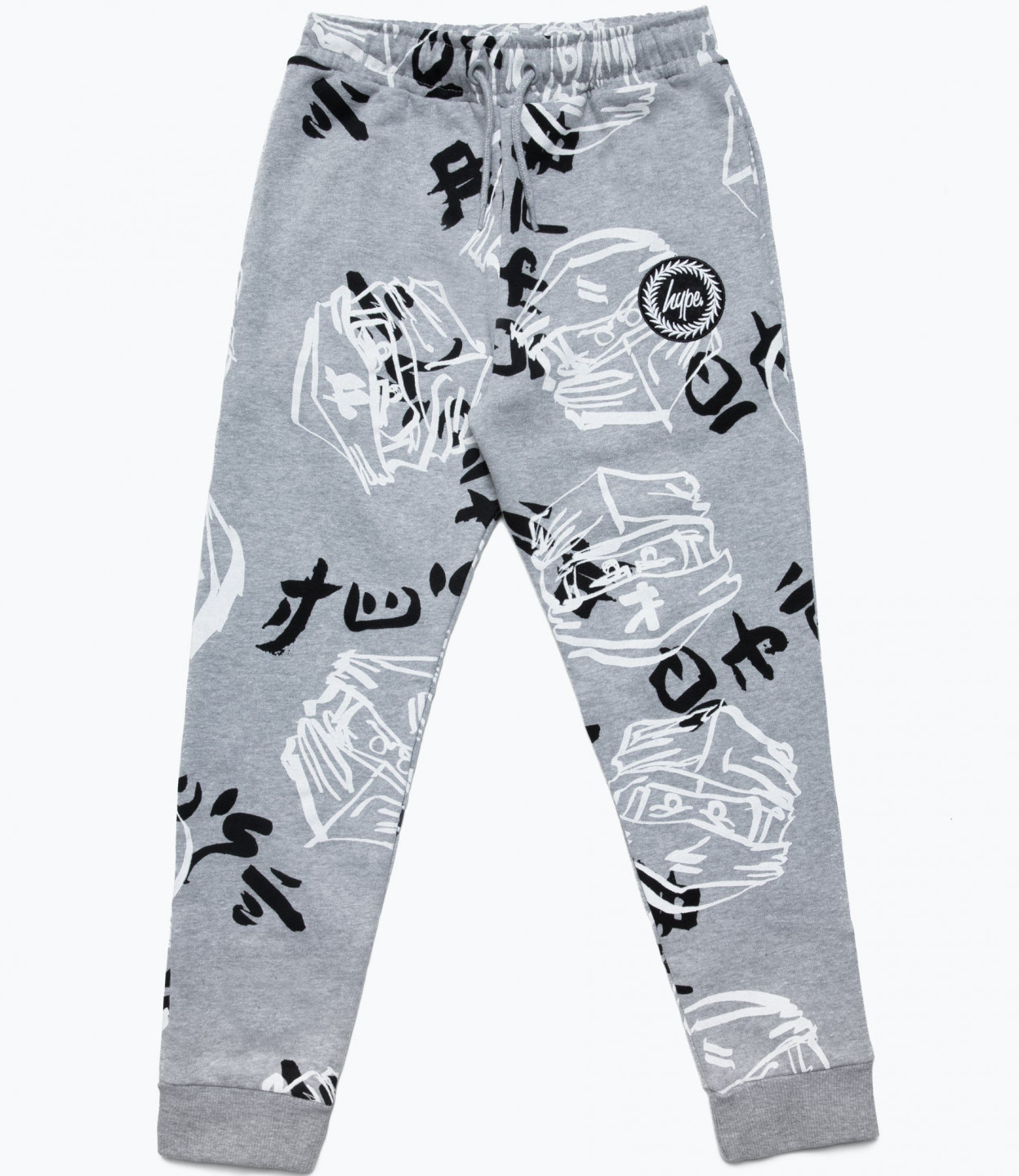 HYPE X LEGO® NINJAGO® grijze Just Hype joggingbroek met gezichten voor volwassenen