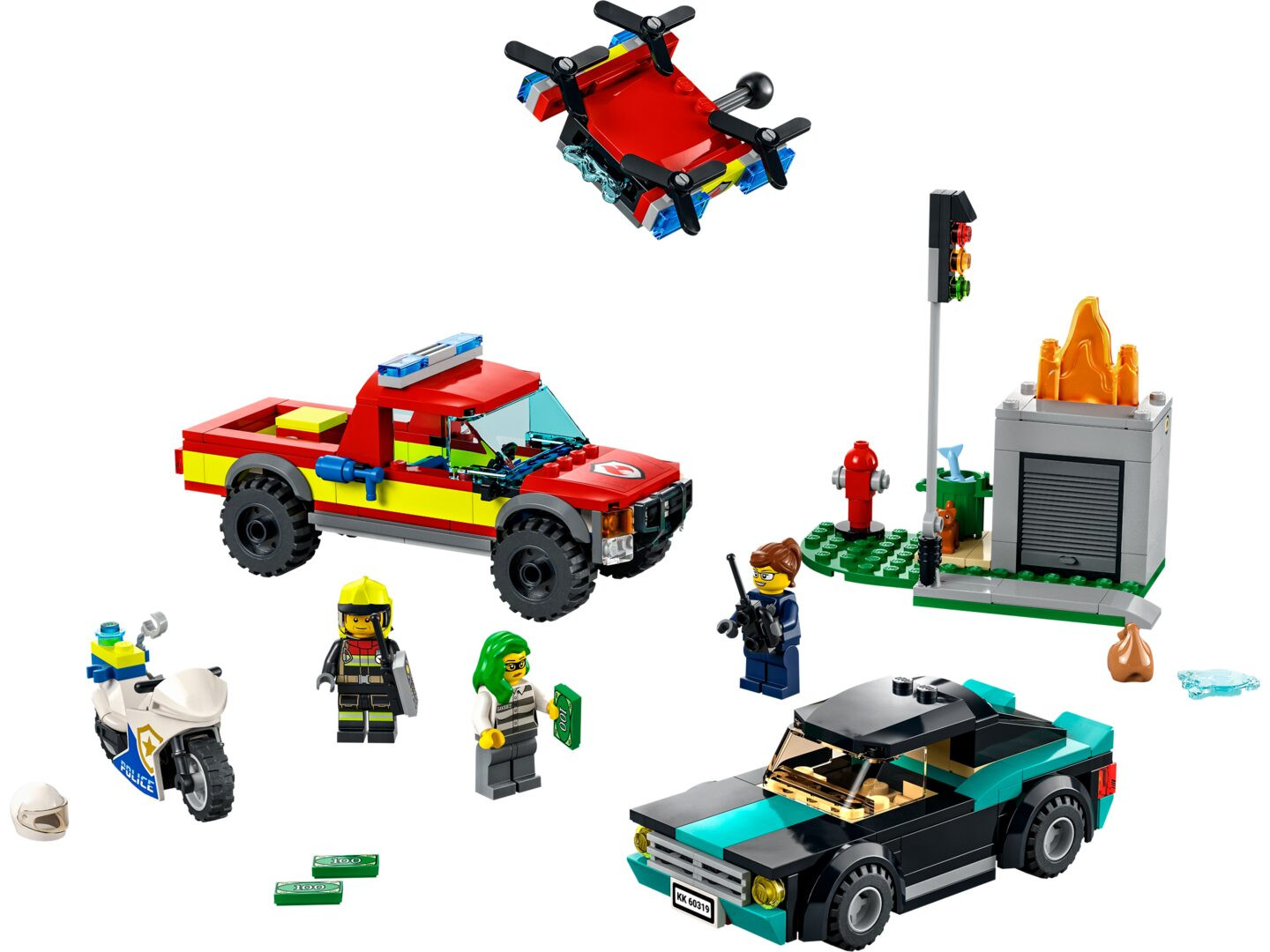 Brandweer & Politie achtervolging — Afbeelding 1