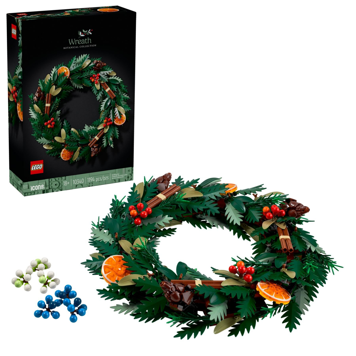 Versier je huis met de nieuwe LEGO 10340 Holly wreath-set op 1 oktober 2024