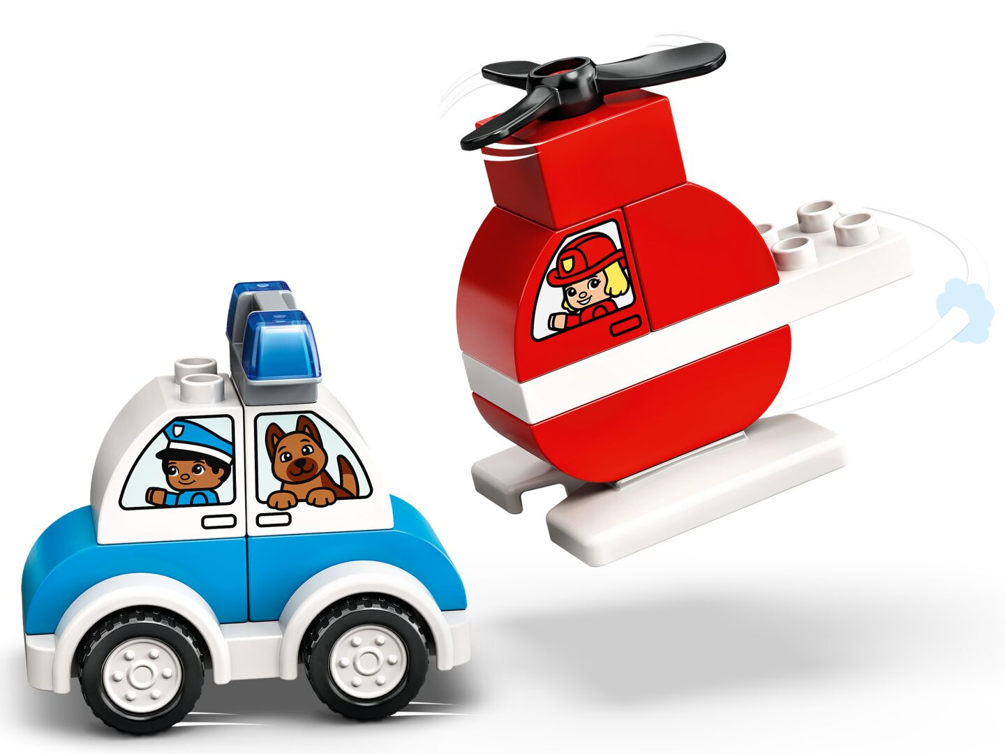 Brandweerhelikopter en politiewagen — Afbeelding 3