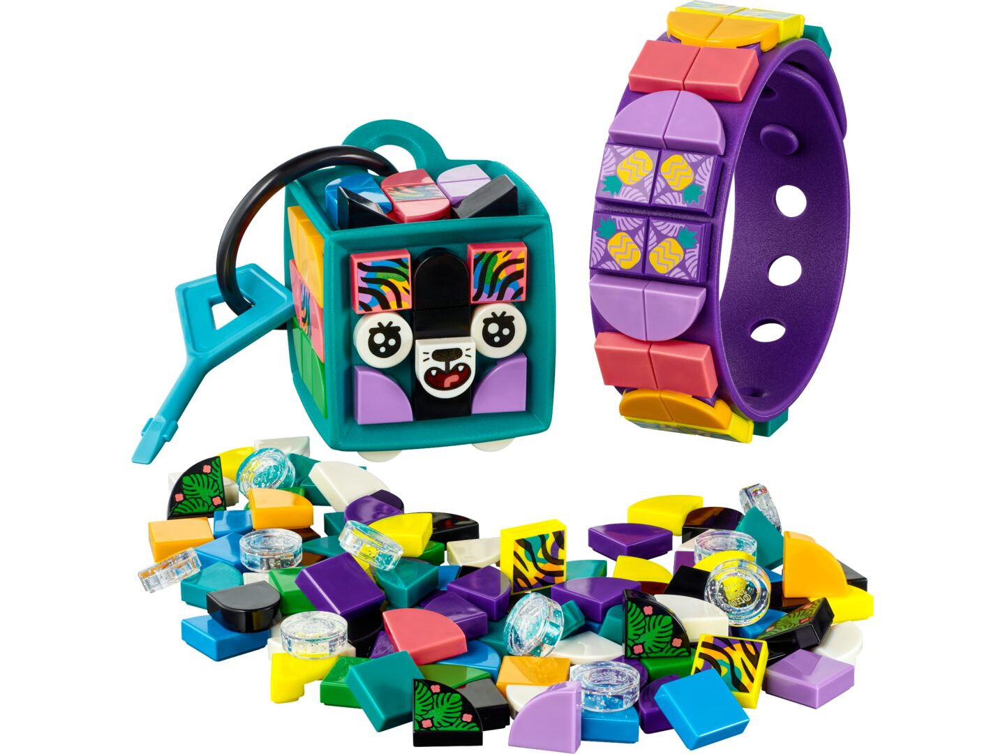 Neontijger - armband & tassenhanger — Afbeelding 1