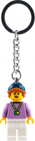 Meisje met zonnebloemkoord sleutelhanger