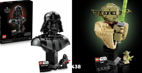Nieuwe LEGO Star Wars bustes: LEGO Star Wars 75439 Darth Vader en LEGO Star Wars 75438 Yoda Bust - Eerste foto's