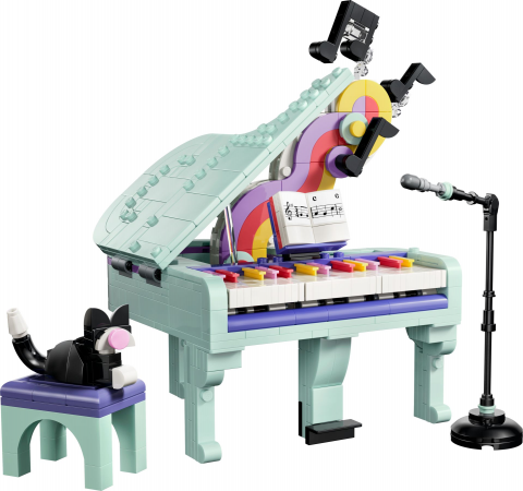Piano met kat