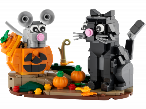 Halloween kat en muis