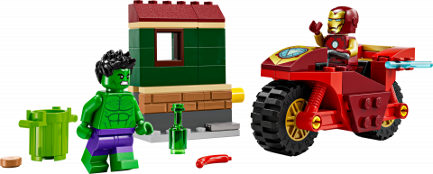 Iron Man met motor en de Hulk