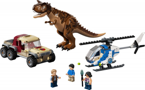 Achtervolging van dinosaurus Carnotaurus