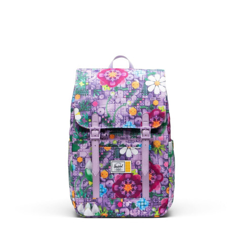 Herschel Retreat kleine rugzak - vrolijke bloemen - lavendel